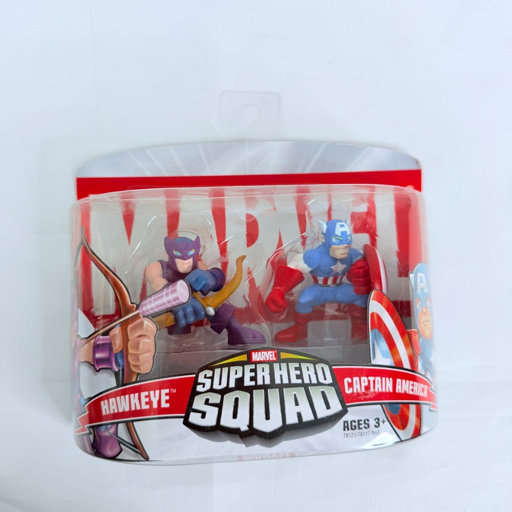 Marvel Super Hero Squad Hawkeye & Captain America Figure 2-Pack Hasbro 2006